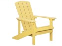  Krzesło Ogrodowe Z Podnóżkiem Żółte Adirondack Lumarko!