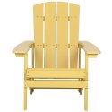  Krzesło Ogrodowe Z Podnóżkiem Żółte Adirondack Lumarko!