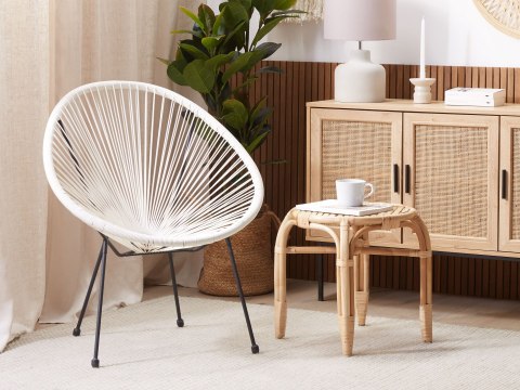  Krzesło z technorattanu białe ACAPULCO II