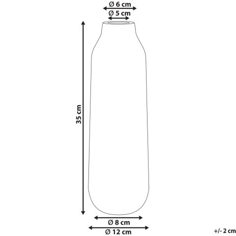  Wazon na kwiaty ceramiczny 35 cm biały z niebieskim MULAI