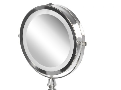  Lusterko kosmetyczne LED ø 18 cm srebrne MAURY