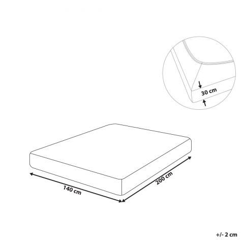  Bawełniane prześcieradło z gumką 140 x 200 cm granatowe HOFUF