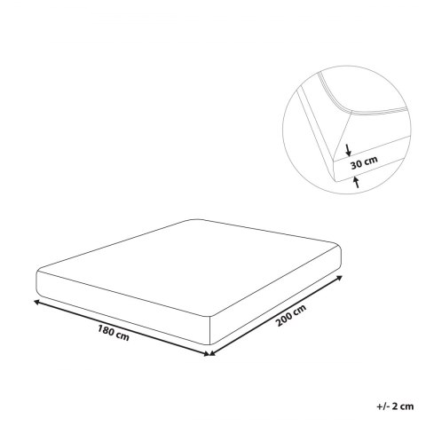  Bawełniane prześcieradło z gumką 180 x 200 cm czarne HOFUF