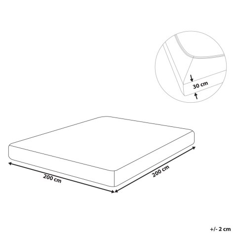  Bawełniane Prześcieradło Z Gumką 200 X 200 Cm Czarne Hofuf
