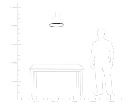  Lampa Wisząca Led Metalowa Ø 40 Cm Srebrna Jordan