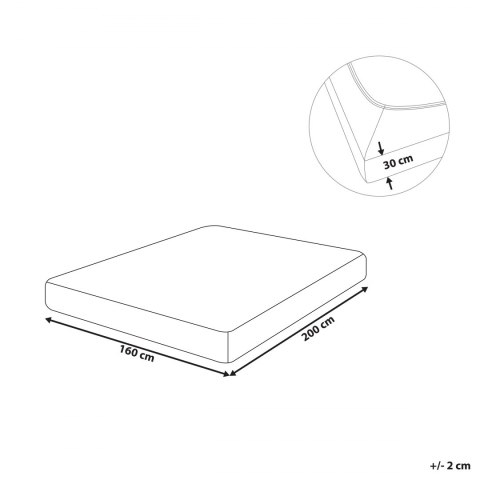  Bawełniane prześcieradło z gumką 160 x 200 cm niebieskie HOFUF