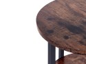 Stolik pomocniczy ciemne drewno z czarnym TOLAR Lumarko!