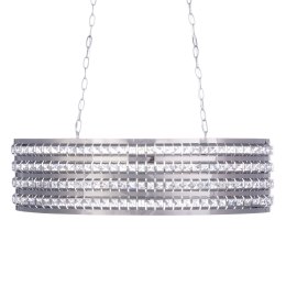  Lampa wisząca z kryształami metalowa srebrna CAVONE Lumarko!