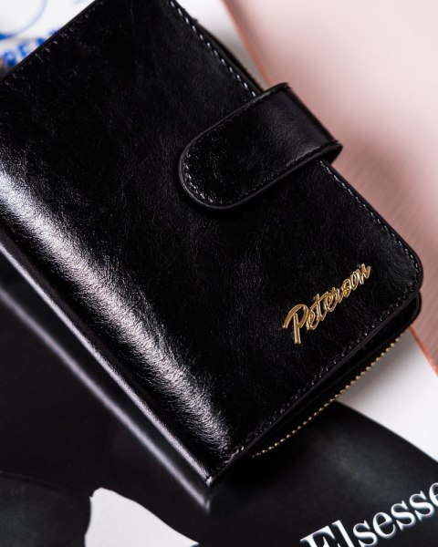  Skórzany Portfel Damski Na Zatrzask !