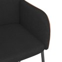  Krzesła stołowe, 2 szt., czarne, tkanina i sztuczna skóra Lumarko!