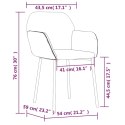  Krzesła stołowe, 2 szt., jasnoszare, tkanina i sztuczna skóra Lumarko!