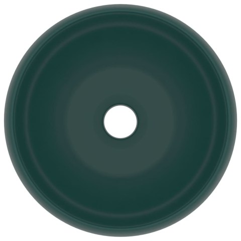  Luksusowa, okrągła umywalka, matowa zieleń, 40x15 cm, ceramika Lumarko!