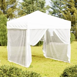  Składany namiot imprezowy ze ściankami, biały, 2x2 m Lumarko!