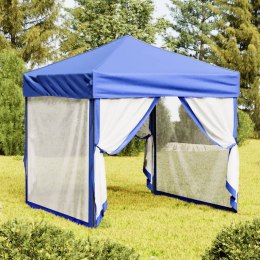  Składany namiot imprezowy ze ściankami, niebieski, 2x2 m Lumarko!
