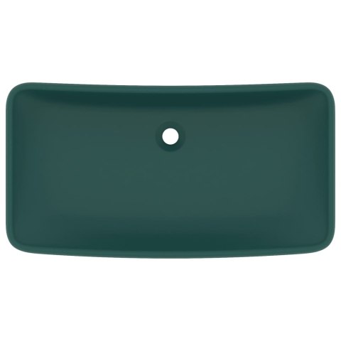  Umywalka prostokątna, matowa ciemnozielona, 71x38 cm, ceramika Lumarko!