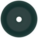  Luksusowa, okrągła umywalka, matowa ciemna zieleń, 40x15 cm Lumarko!