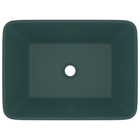  Luksusowa umywalka, matowa ciemna zieleń, 41x30x12 cm, ceramika Lumarko!
