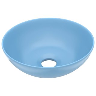  Umywalka łazienkowa, ceramiczna, jasnoniebieska, okrągła Lumarko!