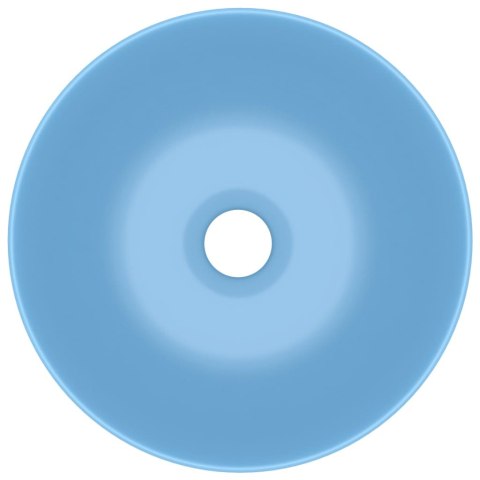  Umywalka łazienkowa, ceramiczna, jasnoniebieska, okrągła Lumarko!