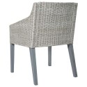  Krzesła stołowe z poduszkami, 2 szt., szare, naturalny rattan Lumarko!