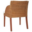  Krzesła stołowe z poduszkami 2 szt. jasny brąz naturalny rattan Lumarko!