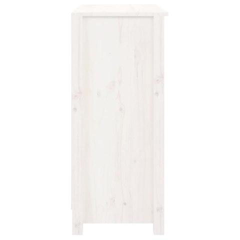 VidaXL Szafka, biała, 70x35x80 cm, lite drewno sosnowe