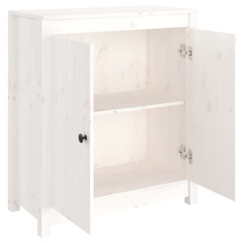 VidaXL Szafka, biała, 70x35x80 cm, lite drewno sosnowe
