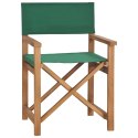  Krzesła reżyserskie, 2 szt., lite drewno tekowe, zielone Lumarko!