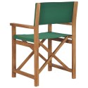  Krzesła reżyserskie, 2 szt., lite drewno tekowe, zielone Lumarko!