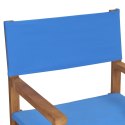  Krzesła reżyserskie, 2 szt., lite drewno tekowe, niebieskie Lumarko!