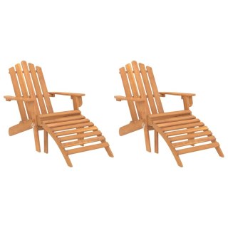  Krzesła ogrodowe Adirondack z podnóżkami, 2 szt., akacjowe Lumarko!