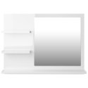  Lustro łazienkowe, białe, wysoki połysk, 60x10,5x45 cm, płyta Lumarko!