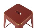  Zestaw 2 stołków barowych metalowych 60 cm czerwono-złoty CABRILLO Lumarko!
