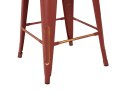  Zestaw 2 stołków barowych metalowych 60 cm czerwono-złoty CABRILLO Lumarko!