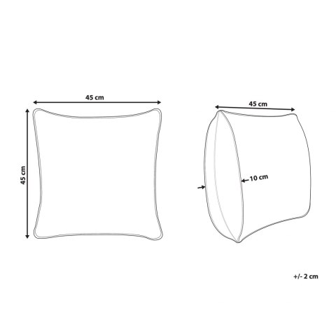  Bawełniana Poduszka Dekoracyjna Tłoczona 45 X 45 Cm Szara Paika