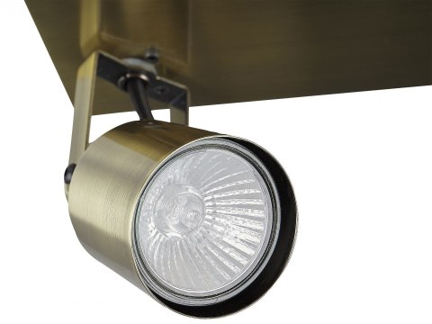  Lampa Sufitowa 4-punktowa Metalowa Mosiężna Bonte
