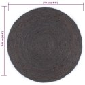 Ręcznie robiony dywan z juty, okrągły, 240 cm, ciemnoszary Lumarko!