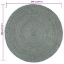  Ręcznie robiony dywan z juty, okrągły, 240 cm, oliwkowozielony Lumarko!