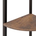  Regał narożny, 5 półek, ciemnobrązowo-czarny, 45,5x31,5x180 cm Lumarko!