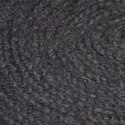 Ręcznie robiony dywan z juty, okrągły, 210 cm, ciemnoszary Lumarko!