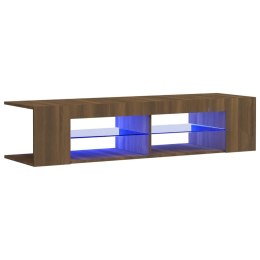  Szafka TV z oświetleniem LED, brązowy dąb, 135x39x30 cm Lumarko!