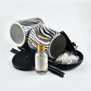  Dyfuzor Zapachowy+świeca 23x9xh9cm Zebra Lumarko!