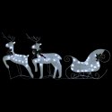  Dekoracja świąteczna - renifery z saniami, 140 białych LED Lumarko!