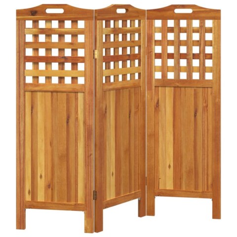  Parawan 3-panelowy, 121,5x2x115 cm, lite drewno akacjowe Lumarko!