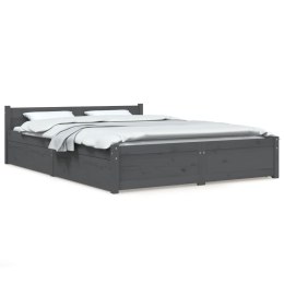  Rama łóżka z szufladami, szara, 150x200 cm, King Size Lumarko!