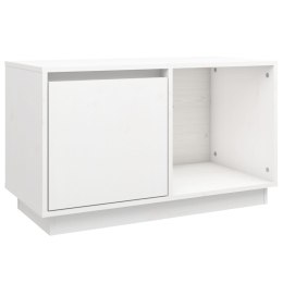  Szafka pod TV, biała, 74x35x44 cm, lite drewno sosnowe Lumarko!