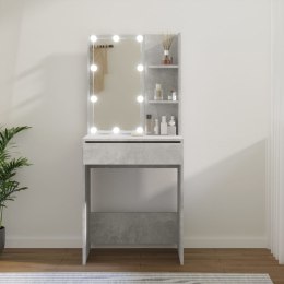  Toaletka z oświetleniem LED, betonowa szarość, 60x40x140 cm Lumarko!
