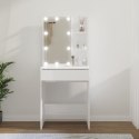  Toaletka z oświetleniem LED, biała z połyskiem, 60x40x140 cm Lumarko!