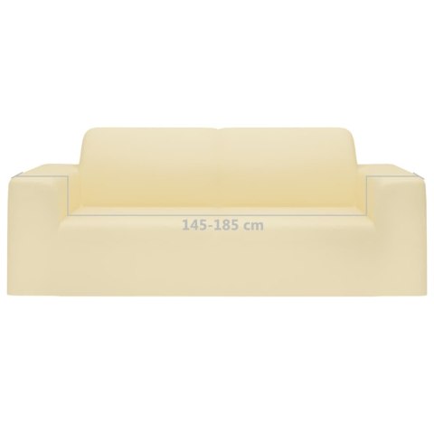  Elastyczny pokrowiec na sofę 2-osobową, kremowy, dżersejowy Lumarko!