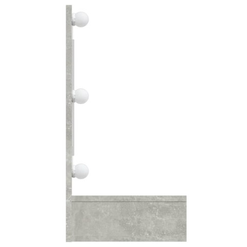  Szafka z lustrem i oświetleniem LED, szary beton, 90x31,5x62 cm Lumarko!